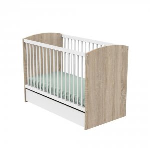 Lit bébé 60x120 cm access bois blanc Sauthon meubles