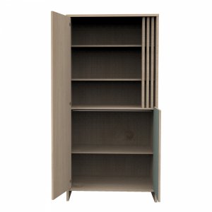 Chambre bébé trio lit 70x140cm + commode + armoire sauge tokyo + plan à langer offert Sauthon meubles