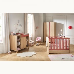 Lit bébé 60x120cm nova rose canyon Sauthon meubles