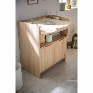 Chambre bébé duo lit 60x120cm + commode azur Sauthon meubles