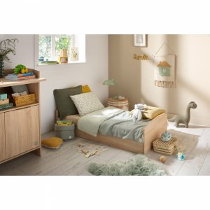 Chambre bébé trio lit 70x140cm + commode+ armoire azur Sauthon meubles