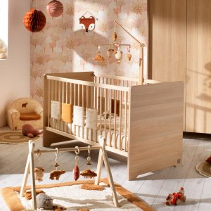 Chambre bébé duo lit 70x140cm + commode cannelle + plan à langer offert Sauthon meubles