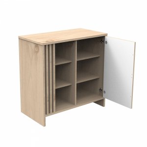 Chambre bébé trio lit 60x120cm (non transformable) + commode + armoire blanche tokyo + plan à langer offert Sauthon meubles