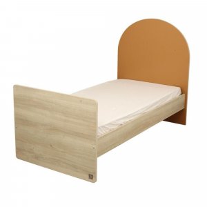 Chambre duo arche lit transformable + commode/bureau caramel Sauthon meubles