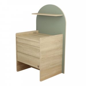 Chambre duo lit bebe 120x60 chambre duo arche lit transformable + commode/bureau saugeen 90x190 - coloris sauge arche+commode a langer evolutive en bu Sauthon meubles