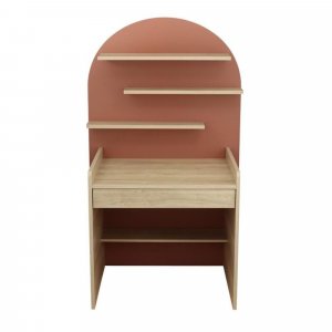 Chambre duo arche lit transformable + commode/bureau terracotta Sauthon meubles