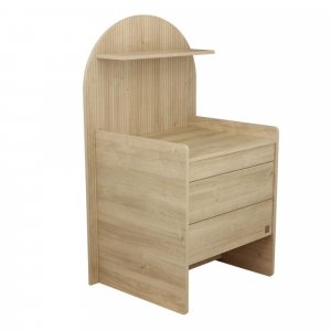 Chambre duo arche lit transformable + commode/bureau chêne Sauthon meubles