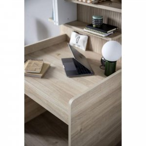 Chambre duo arche lit transformable + commode/bureau chêne Sauthon meubles
