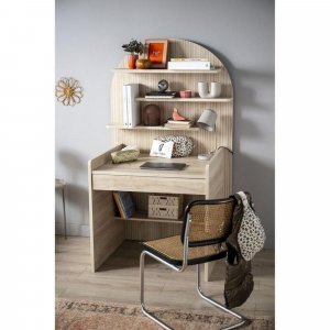 Chambre duo arche lit transformable + commode/bureau chêne Sauthon meubles