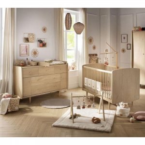 Chambre duo my love 140*70 cm avec commode xxl Sauthon meubles