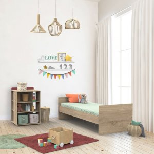 Lit chambre transformable 60x120cm en lit junior 90x190cm nova rose canyon Sauthon meubles