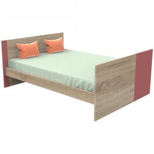 Lit 70x140 évolutif en 90x190 puis 140x190 nova rose canyon Sauthon meubles