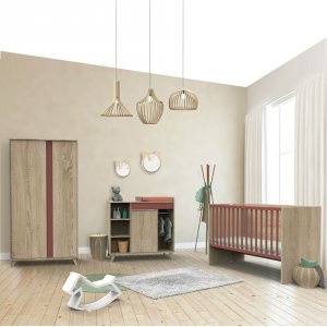 Lit 70x140 évolutif en 90x190 puis 140x190 nova rose canyon Sauthon meubles