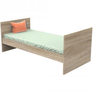 Lit 70x140 évolutif en 90x190 puis 140x190 nova blanc lin Sauthon meubles