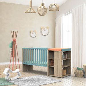 Lit chambre transformable 60x120cm en lit junior 90x190cm nova argile douce Sauthon meubles
