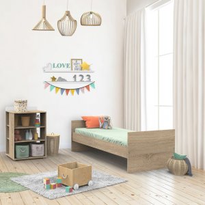 Lit chambre transformable 60x120en lit junior 90x190nova blanc lin Sauthon meubles