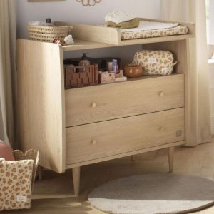 Plan à langer pour commode 2 tiroirs 1 niche my love Sauthon meubles