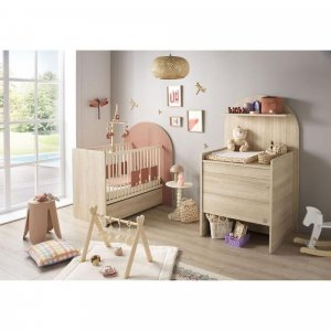 Lit bébé évolutif 60x120 cm en 90x190 cm arche terracotta Sauthon meubles