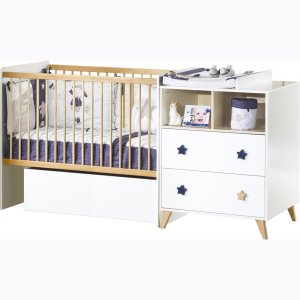 Lit chambre transformable 60x120 en lit junior 90x190 oslo étoile Sauthon meubles