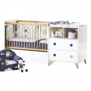 Lit chambre transformable 60x120 en lit junior 90x190 oslo étoile Sauthon meubles