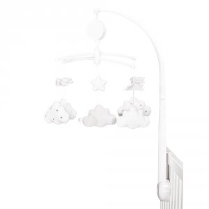 Mobile bébé musical lily grey Sauthon baby deco
