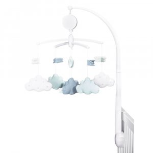 Mobile bébé musical lily mint Sauthon baby deco