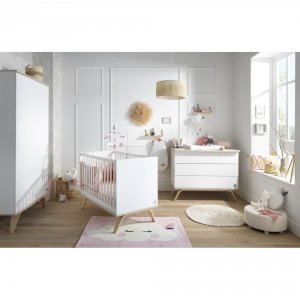 Chambre bébé duo lit 60x120cm + commode serena + plan à langer offert Sauthon meubles
