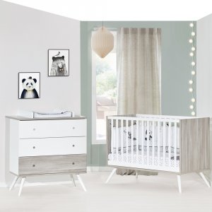 Chambre bébé duo lit 60x120cm + commode cosy