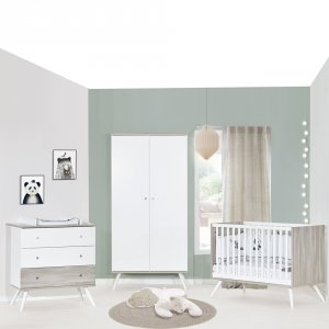 Chambre bébé trio lit 60x120cm + commode+armoire cosy
