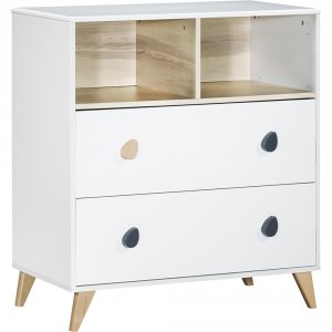 Chambre bébé trio lit + commode + armoire oslo bouton goutte + plan à langer offert Sauthon meubles
