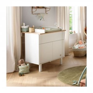 Commode 1 tiroir 2 portes eleonore blanc Sauthon meubles