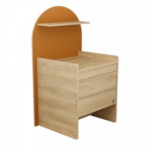 Commode à langer évolutive en bureau arche caramel Sauthon meubles