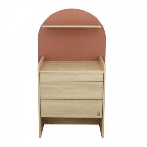 Commode à langer évolutive en bureau arche terracotta Sauthon meubles