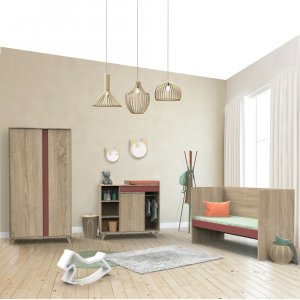 Commode bébé évolutive en bureau nova rose canyon Sauthon meubles