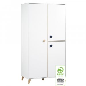 Armoire chambre bébé oslo boutons étoile Sauthon meubles