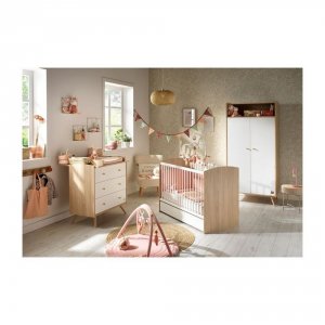 Armoire 2 portes et 1 niche access bois blanc Sauthon meubles