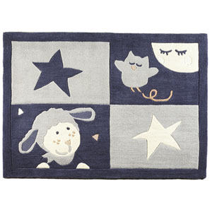 Tapis de chambre bébé 130x90cm merlin