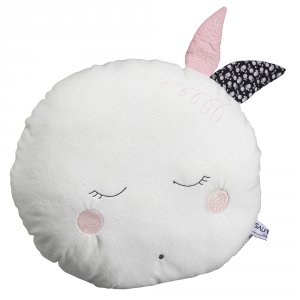 Coussin déco bébé lune miss fleur de lune