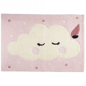 Tapis de chambre bébé 90x130cm miss fleur de lune