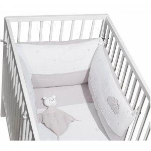 Edredon bébé 70x140cm lily grey Sauthon baby deco