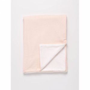 Couverture bébé 75 x 100 cm uni pétale Sauthon baby deco