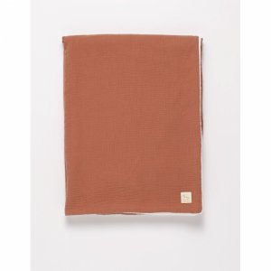 Couverture bébé 75 x 100 cm uni terracotta Sauthon baby deco