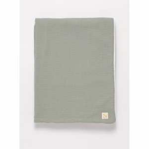 Couverture bébé 75 x 100 cm uni sauge Sauthon baby deco