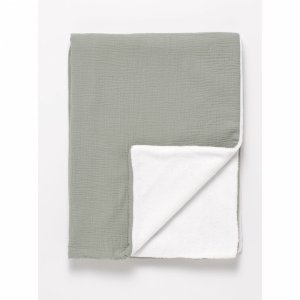 Couverture bébé 75 x 100 cm uni sauge Sauthon baby deco