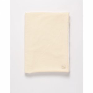 Couverture bébé 75 x 100 cm uni vanilla Sauthon baby deco