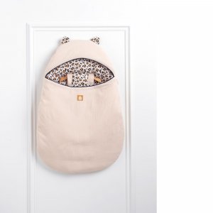 Nid d'ange nomade 0-3 mois léopard rose Sauthon baby deco