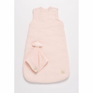 Gigoteuse 0-6 mois avec doudou mouchoir uni pétale Sauthon baby deco