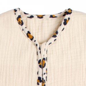 Gigoteuse bébé été en gaze de coton détails léopard 0-6 mois Sauthon baby deco