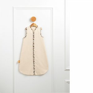 Gigoteuse bébé été en gaze de coton détails léopard 0-6 mois Sauthon baby deco