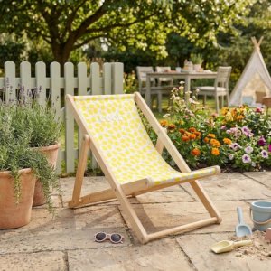 Transat de plage citron Sauthon baby deco